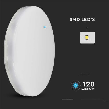 LED Plafoniera da bagno SAMSUNG CHIP LED/15W/230V 20cm 6500K IP44