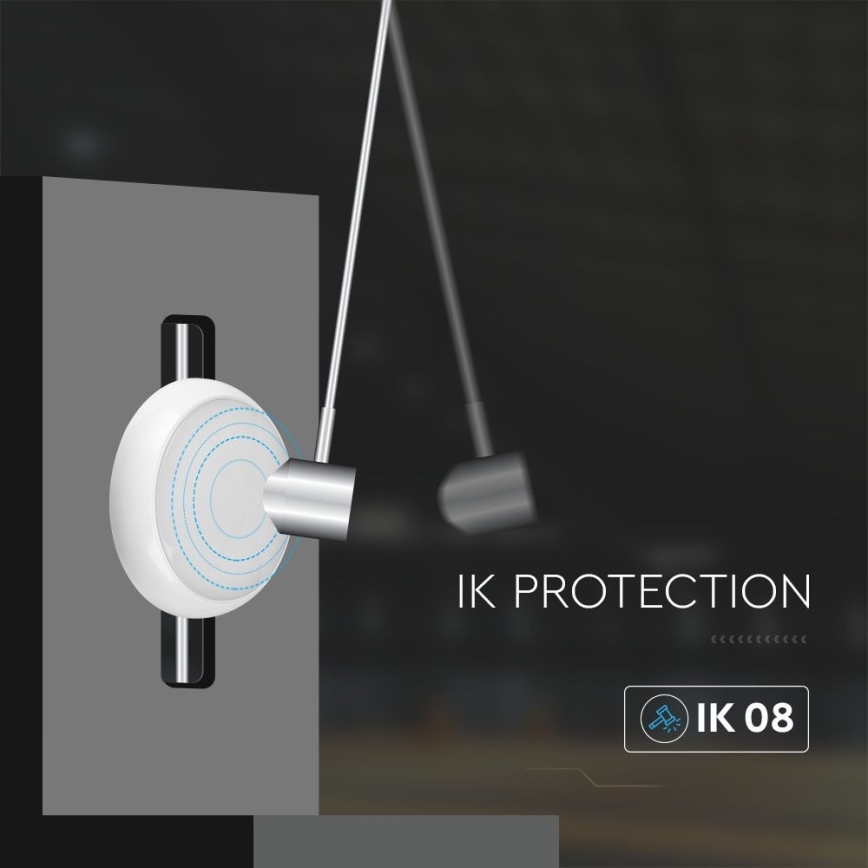 LED Plafoniera di emergenza con sensore LED/8W/16W/20W/230V IP65 3000/4000/6500K