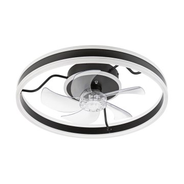 LED Plafoniera dimmerabile con ventilatore APOLLO LED/38W/230V nero + telecomando