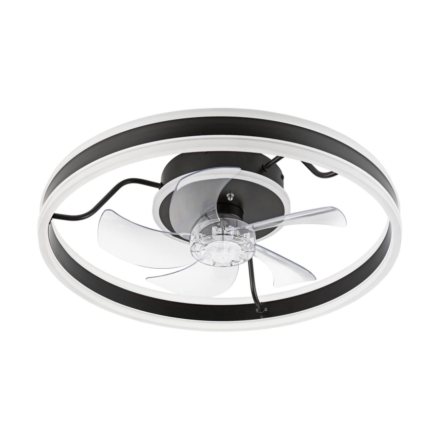 LED Plafoniera dimmerabile con ventilatore APOLLO LED/38W/230V nero + telecomando