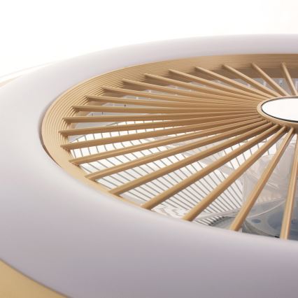 LED Plafoniera dimmerabile con ventilatore ZEPHYR LED/48W/230V 3000-6000K oro + telecomando