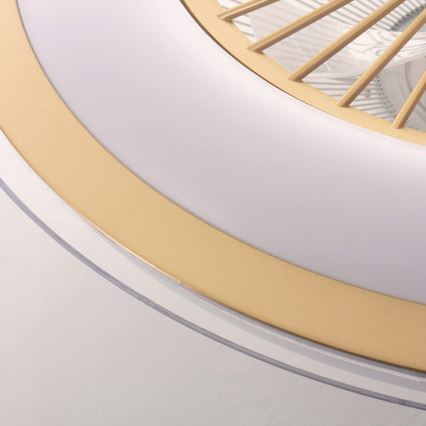 LED Plafoniera dimmerabile con ventilatore ZEPHYR LED/48W/230V 3000-6000K oro + telecomando