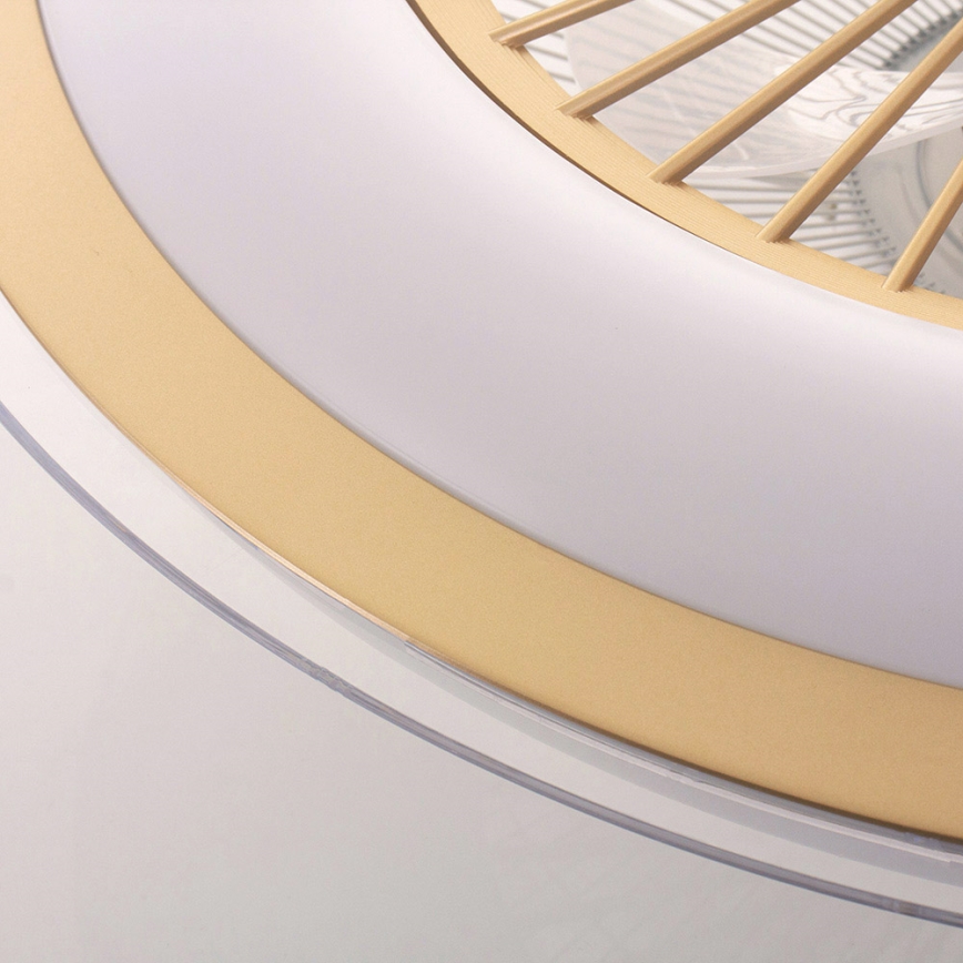 LED Plafoniera dimmerabile con ventilatore ZEPHYR LED/48W/230V 3000-6000K oro + telecomando