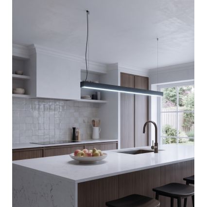 LED Plafoniera/Lampada sospesa con cavo LED/44W/230V 6000K 120 cm nero