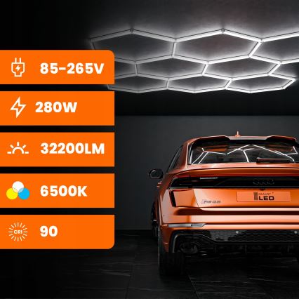 Plafoniera LED HEXAGON LED/350W/85-265V 6500K 313x298 cm CRI 90 IP44 bianco