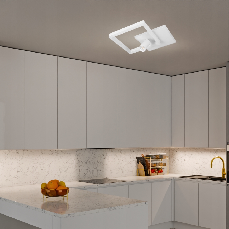 LED Plafoniera LED/38W/230V + 1xGU10/30W bianca