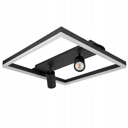 LED Plafoniera LED/38W/230V + 2xGU10/30W nera