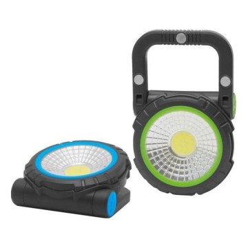 LED Portatile mini per riflettore LED/3W/3xAAA verde/blu