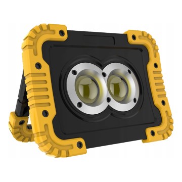 LED Proiettore ricaricabile con funzione power bank LED/20W/5V 4400 mAh IP44 nero/giallo