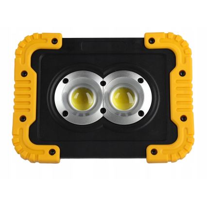 LED Proiettore ricaricabile con funzione power bank LED/20W/5V 4400 mAh IP44 nero/giallo