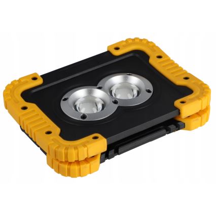 LED Proiettore ricaricabile con funzione power bank LED/20W/5V 4400 mAh IP44 nero/giallo