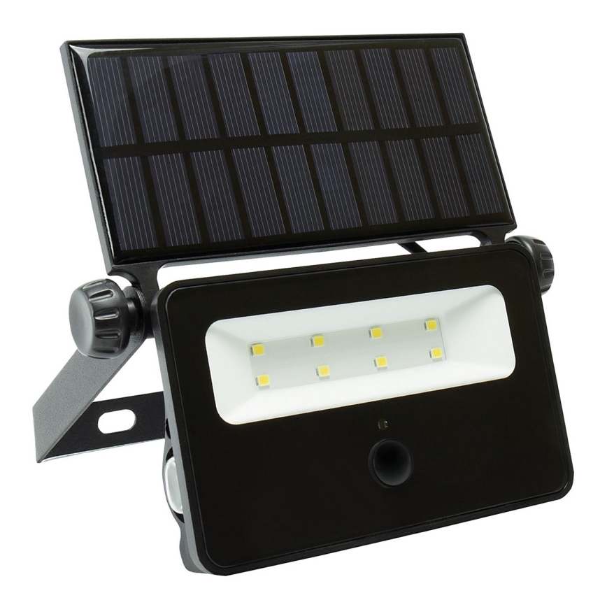 LED Proiettore solare con sensore di movimento e crepuscolare NOCTIS LED/2W/1800 mAh 3,7V 6000K IP65