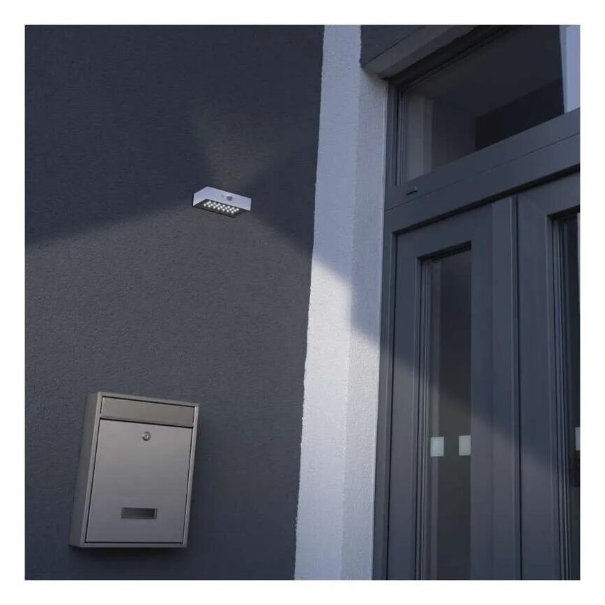 LED Proiettore solare con sensore di movimento LED/3,7V 1200mAh 4000K IP65 bianco