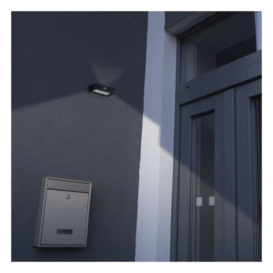 LED Proiettore solare con sensore di movimento LED/3,7V 1200mAh 4000K IP65 nero