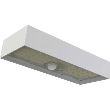 LED Proiettore solare con sensore di movimento LED/3,7V 3000mAh 4000K IP65 bianco