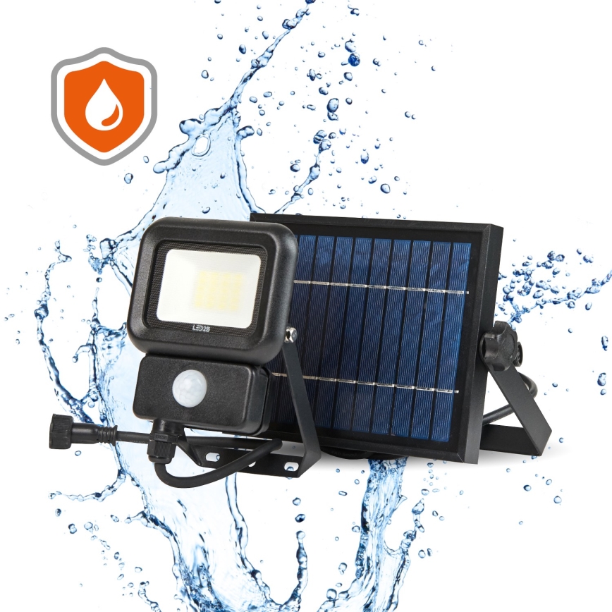 LED Proiettore solare da esterno con sensore LED/10W/3,7V 6500K IP65 2200 mAh