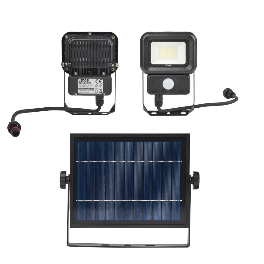LED Proiettore solare da esterno con sensore LED/10W/3,7V 6500K IP65 2200 mAh