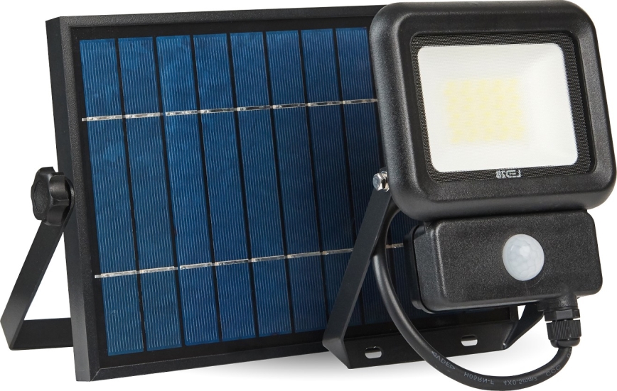 LED Proiettore solare da esterno con sensore LED/20W/3,7V 6500K IP65 4400 mAh