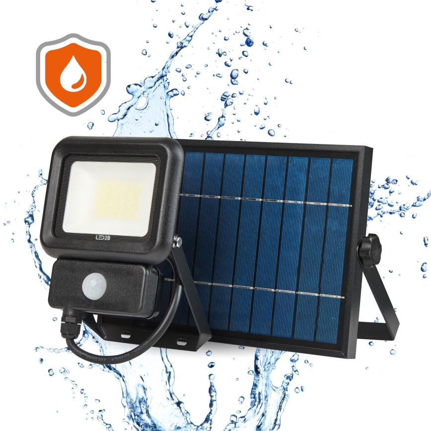 LED Proiettore solare da esterno con sensore LED/20W/3,7V 6500K IP65 4400 mAh