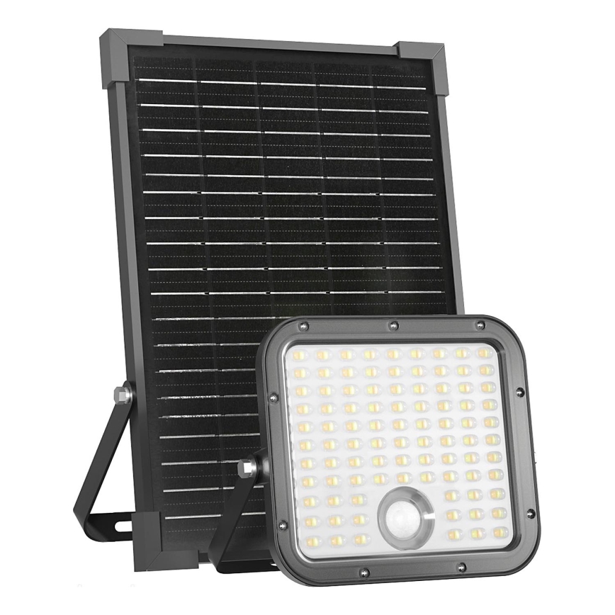 LED Proiettore solare da esterno con sensore LED/30W/6,4V IP65 3000/4000K 6000 mAh + telecomando