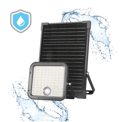 LED Proiettore solare da esterno con sensore LED/30W/6,4V IP65 3000/4000K 6000 mAh + telecomando