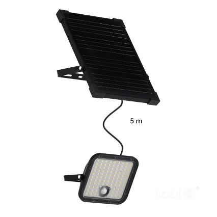 LED Proiettore solare da esterno con sensore LED/30W/6,4V IP65 3000/4000K 6000 mAh + telecomando