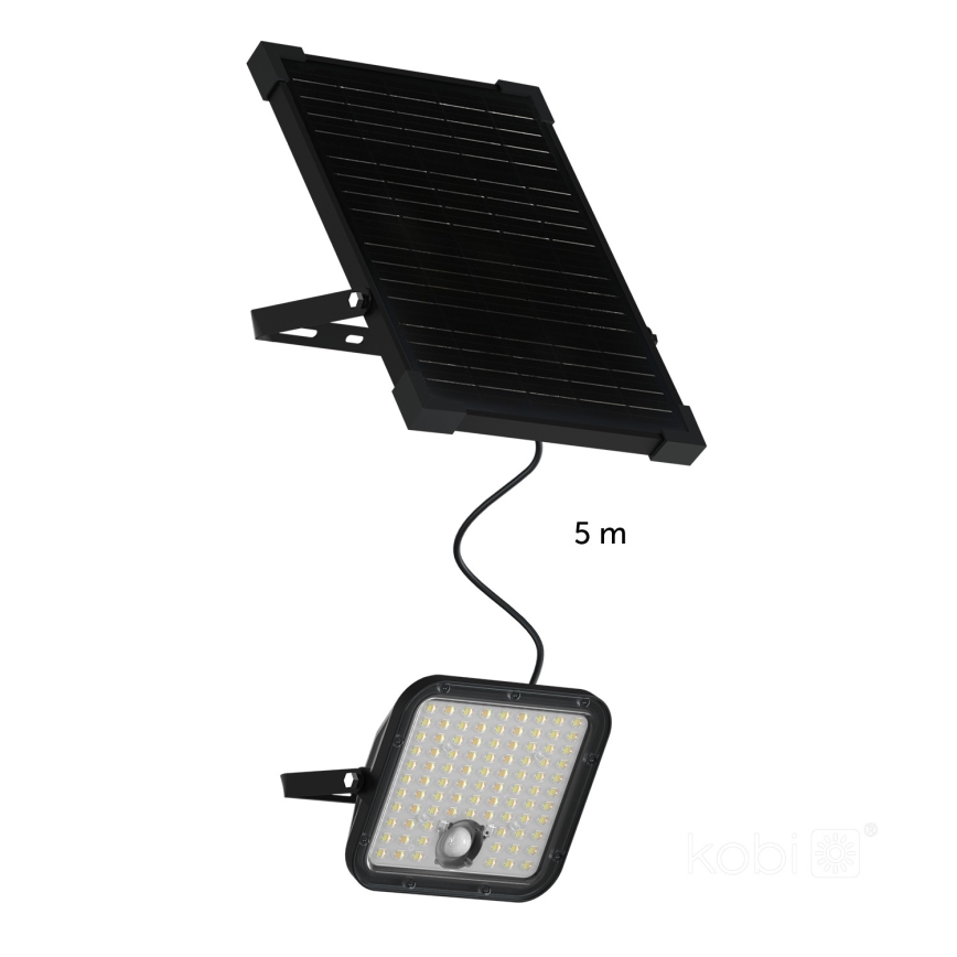 LED Proiettore solare da esterno con sensore LED/30W/6,4V IP65 3000/4000K 6000 mAh + telecomando