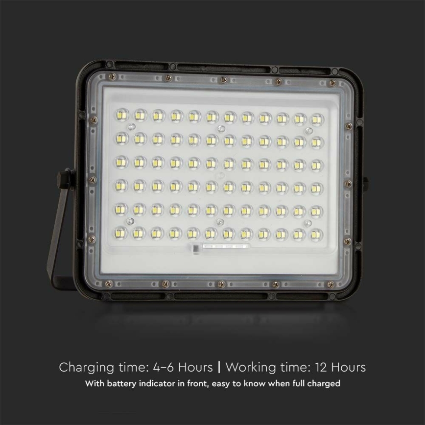 LED da esterno dimmerabile solare per riflettore LED/15W/3,2V IP65 4000K 12000 mAh nero + telecomando