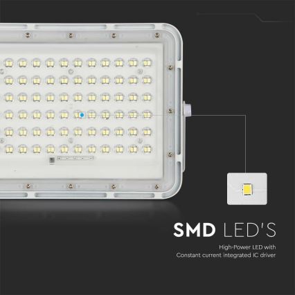 LED Proiettore solare dimmerabile per esterni LED/15W/3,2V IP65 6400K bianco + telecomando