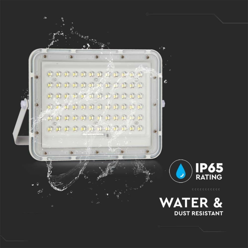 LED Proiettore solare dimmerabile per esterni LED/15W/3,2V IP65 6400K bianco + telecomando