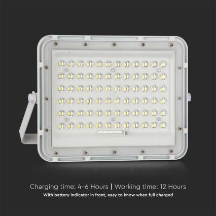 LED Proiettore solare dimmerabile per esterni LED/15W/3,2V IP65 6400K bianco + telecomando