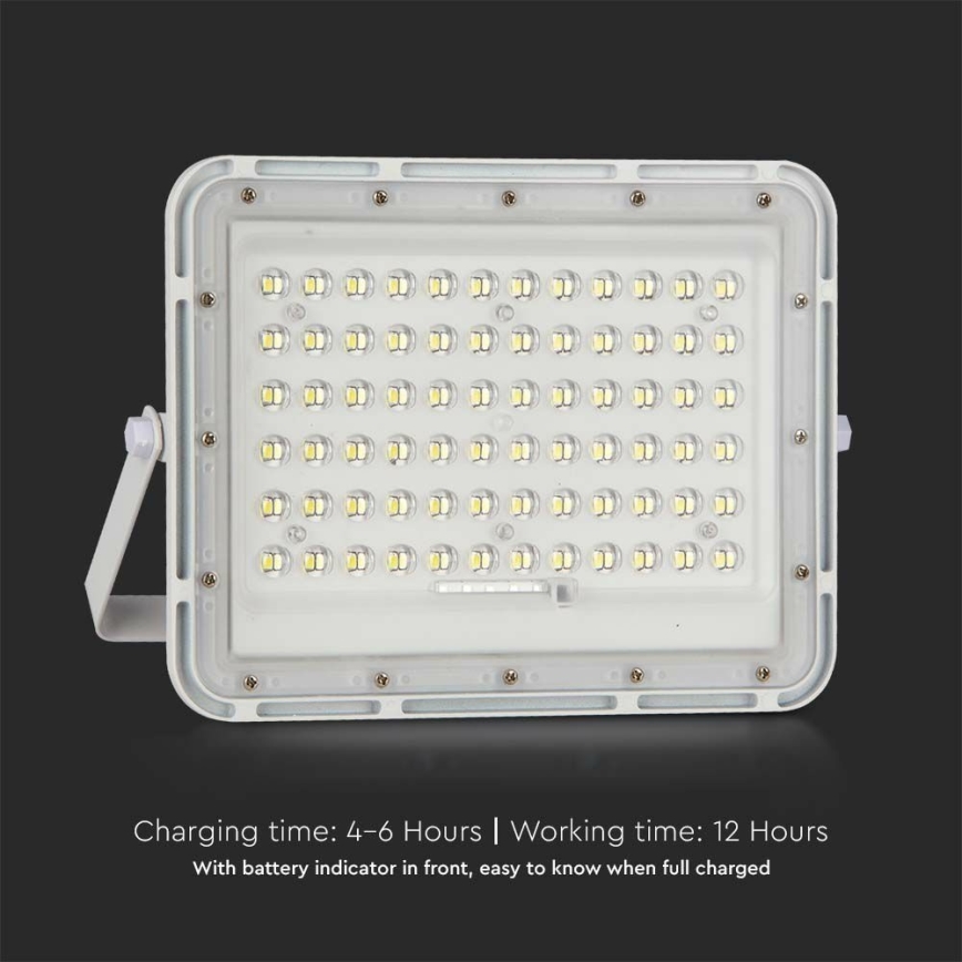 LED Proiettore solare dimmerabile per esterni LED/15W/3,2V IP65 6400K bianco + telecomando