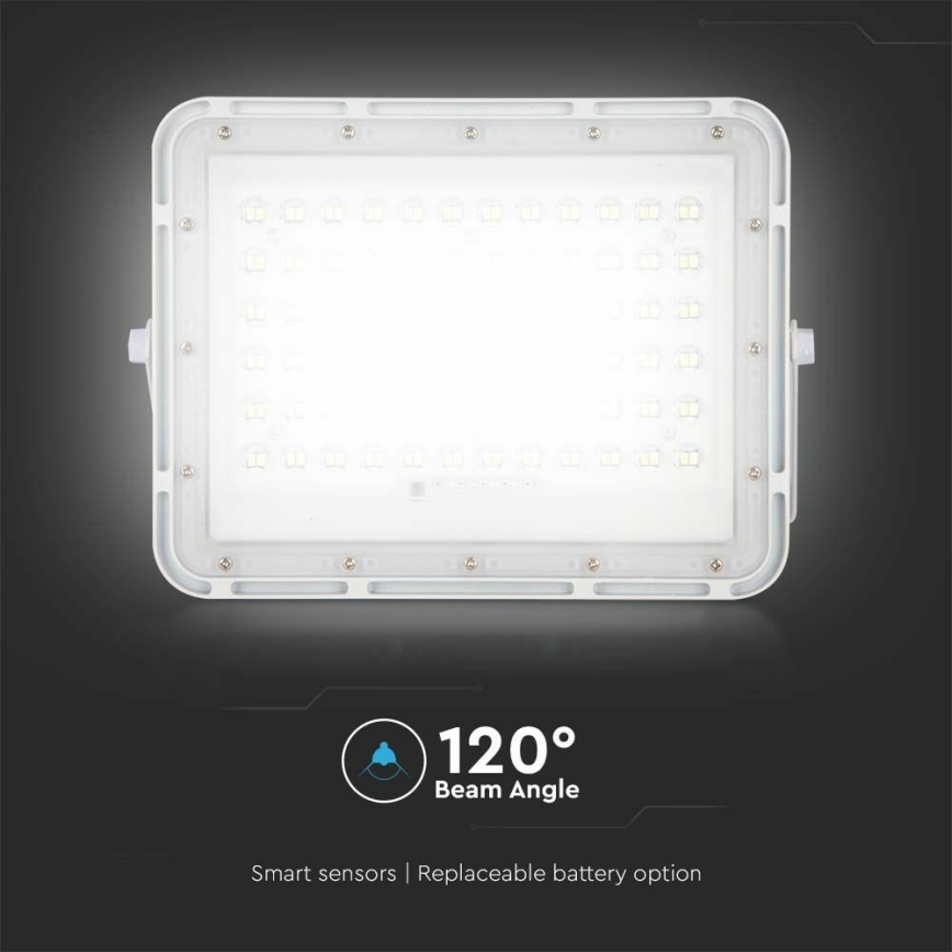 LED Proiettore solare dimmerabile per esterni LED/15W/3,2V IP65 6400K bianco + telecomando