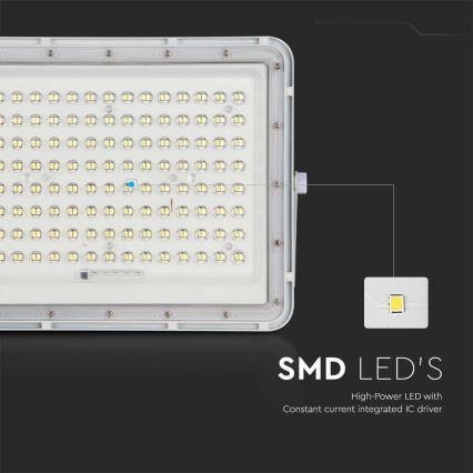 LED Proiettore solare da esterno LED/20W/3,2V 4000K bianco IP65 + telecomando