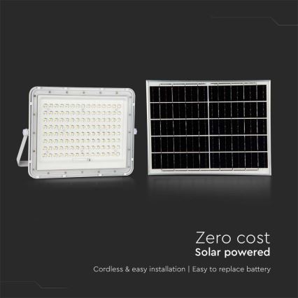 LED Proiettore solare da esterno LED/20W/3,2V 4000K bianco IP65 + telecomando