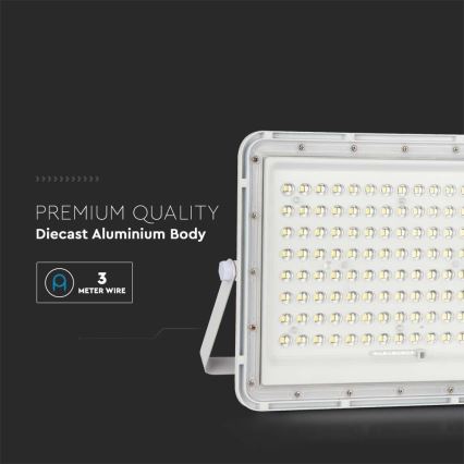 LED Proiettore solare da esterno LED/20W/3,2V 4000K bianco IP65 + telecomando