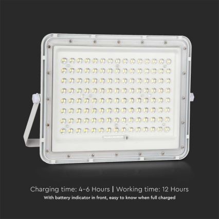 LED Proiettore solare da esterno LED/20W/3,2V 4000K bianco IP65 + telecomando