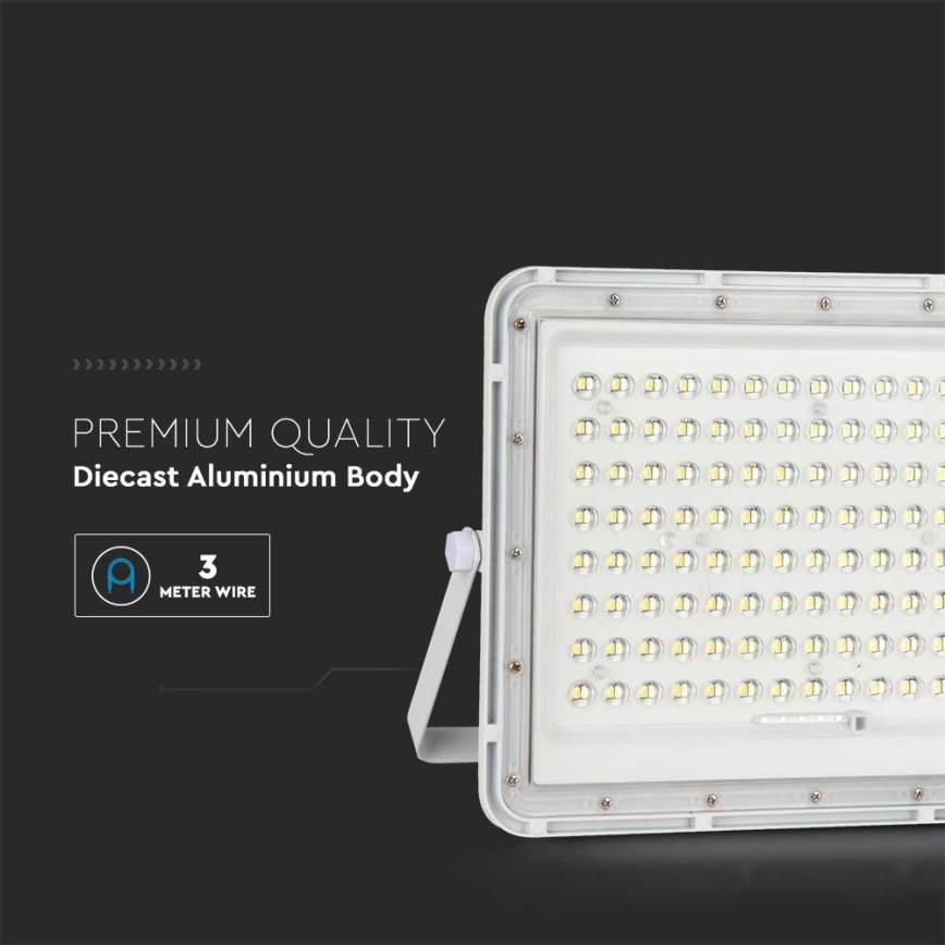 LED Proiettore solare da esterno LED/20W/3,2V 6400K bianco IP65 + telecomando