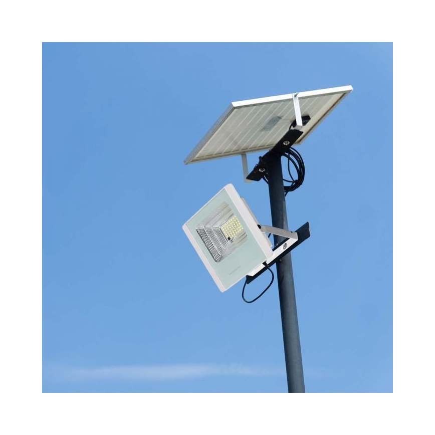LED Proiettore solare da esterno LED/20W/3,2V IP65 4000K + telecomando