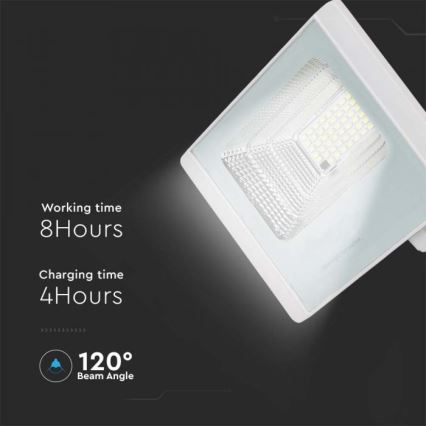 LED Proiettore solare da esterno LED/20W/3,2V IP65 4000K + telecomando