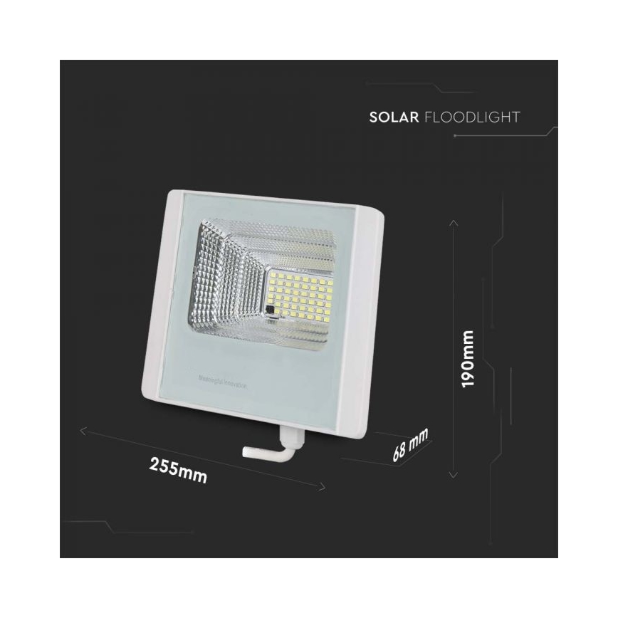LED Proiettore solare da esterno LED/20W/3,2V IP65 4000K + telecomando
