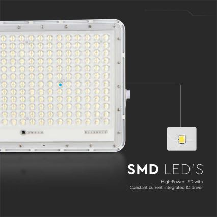 LED Proiettore solare da esterno LED/30W/3,2V 4000K bianco IP65 + telecomando