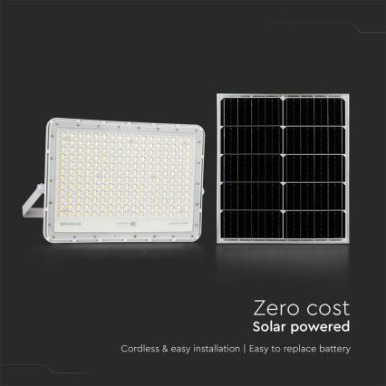 LED Proiettore solare da esterno LED/30W/3,2V 4000K bianco IP65 + telecomando