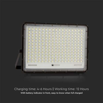 LED Proiettore solare da esterno LED/30W/3,2V 4000K nero IP65 + telecomando