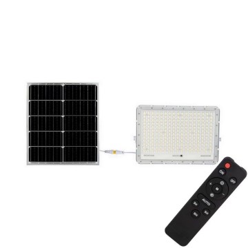 LED Proiettore solare da esterno LED/30W/3,2V 6400K bianco IP65 + telecomando