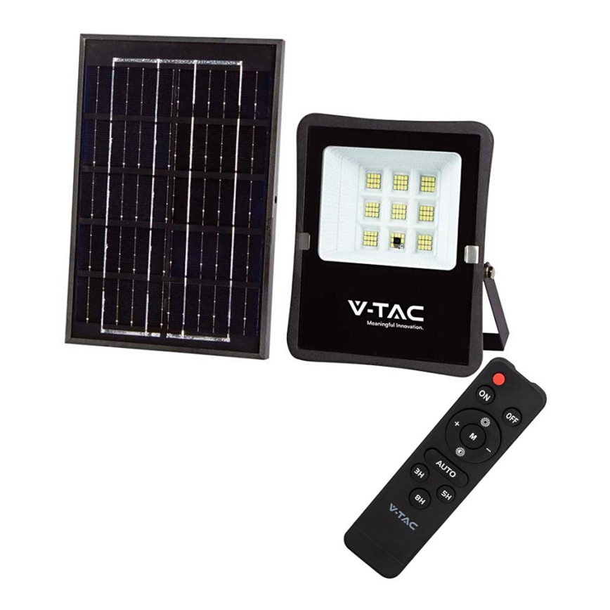 LED Proiettore solare da esterno LED/6W/3,2V 4000K IP65 5000 mAh + telecomando