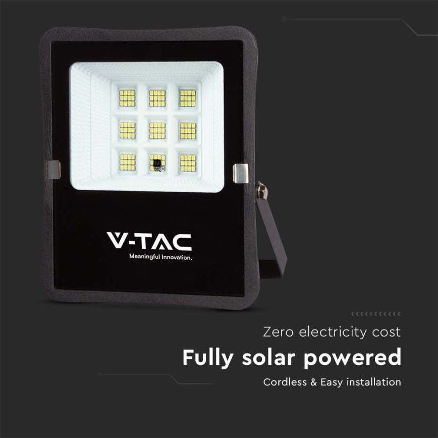 LED Proiettore solare da esterno LED/6W/3,2V 4000K IP65 5000 mAh + telecomando