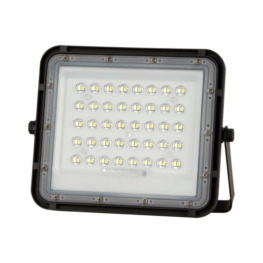 LED Proiettore solare dimmerabile per esterni LED/6W/3,2V IP65 6400K 5000 mAh nero + telecomando