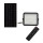 LED Proiettore solare dimmerabile per esterni LED/10W/3,2V IP65 6400K 6000 mAh nero + telecomando