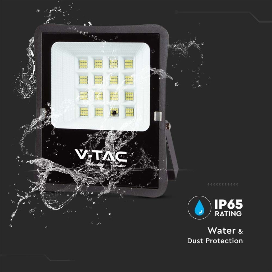 LED Proiettore solare per esterni LED/12W/3,2V 6400K IP65 + telecomando